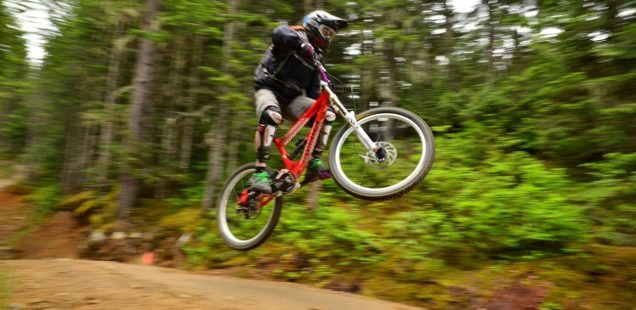 Simmone Lyons on B-Line in the Whistler Bike Park