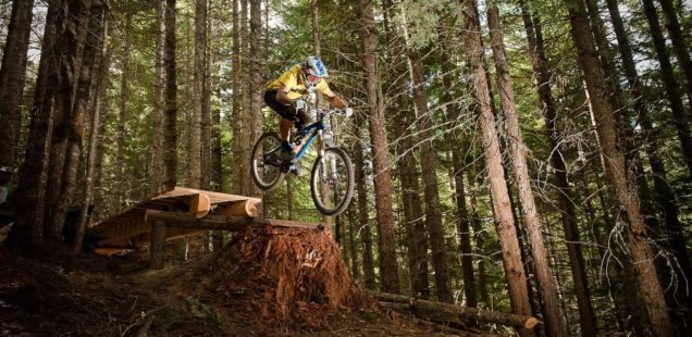 Dom Wrapson riding Fade to Black in Whistler