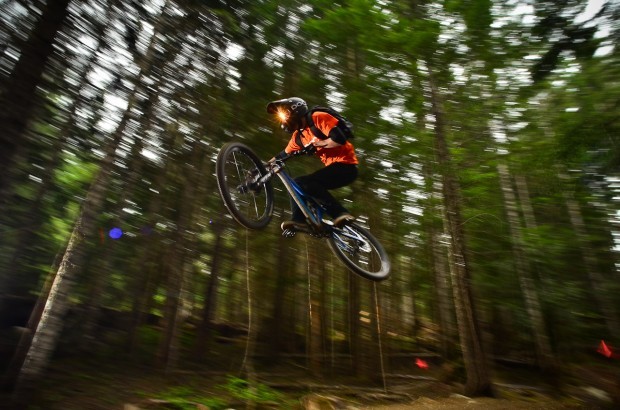 Riding in Whistler Bike Park