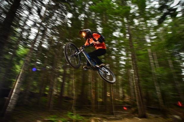 Riding in Whistler Bike Park