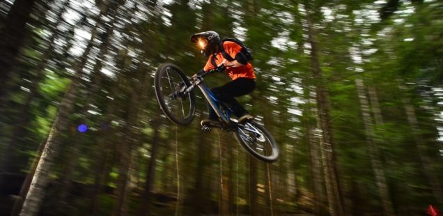 Riding in Whistler Bike Park