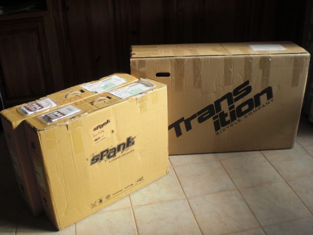 Spank wheels and Transition bike boxes