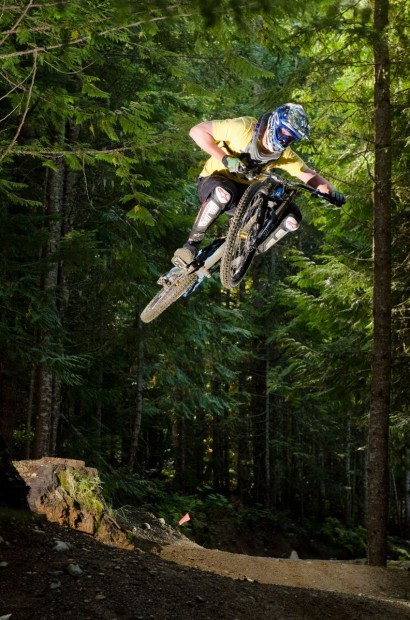 Joe Patterson getting steezy in the Whistler Bike Park