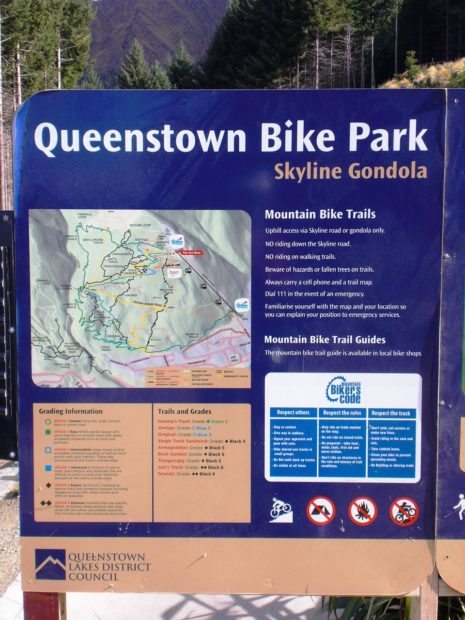 Queenstown Bike Park Map