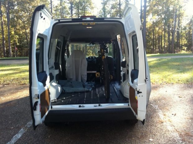 Ford Transit Connect with Bike Inside